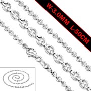 3mm Sterling Silver Oval Link Cable Chain